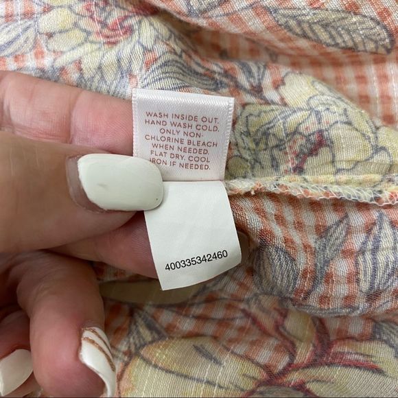 LC Lauren Conrad floral pheasant boho shirt Size XS - Picture 10 of 11